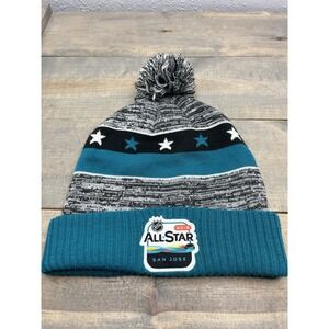 San Jose Sharks 2019 All-Star Game Fanatics Winter Hat men's OSFA Pom Pom star